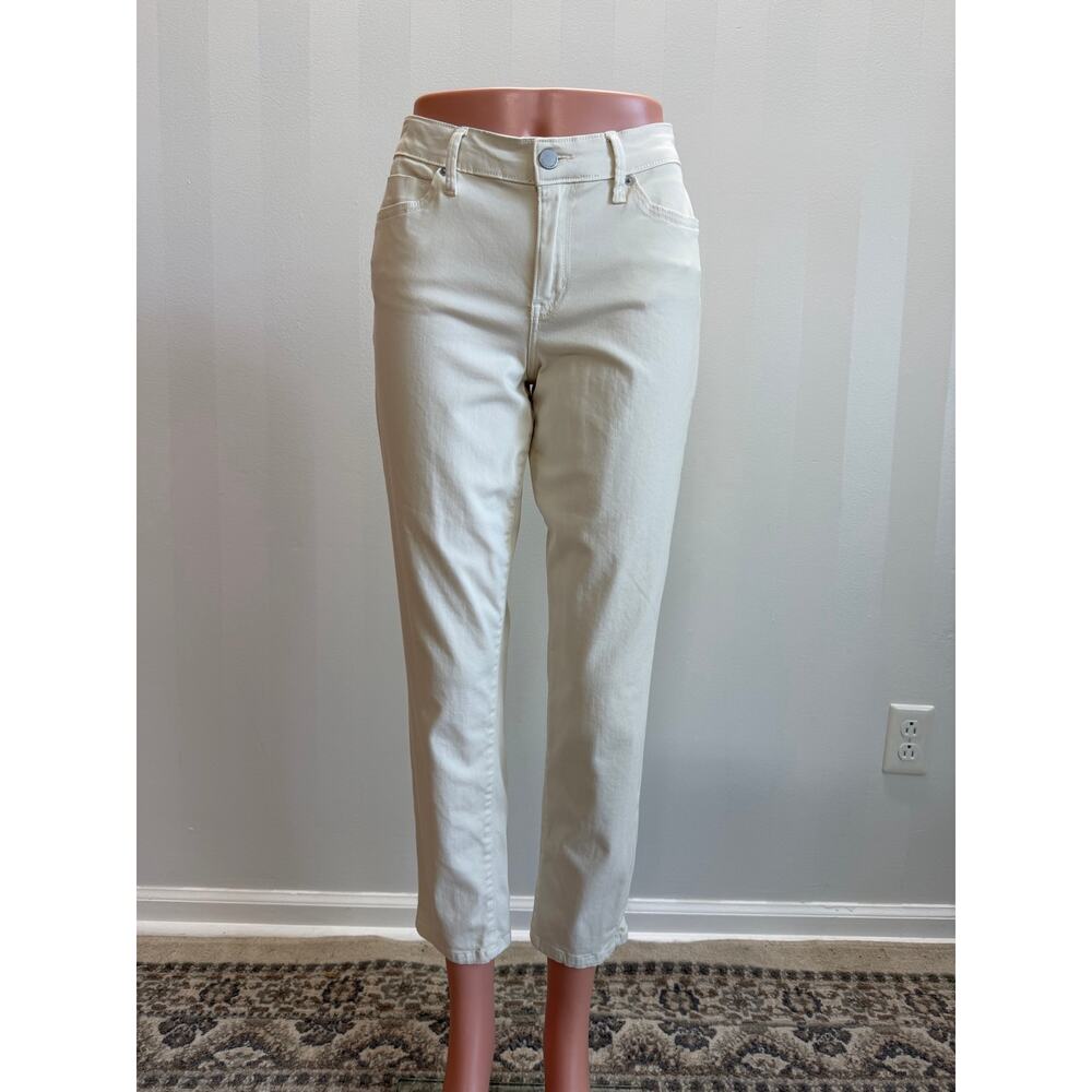 CALVIN KLEIN Women’s Cream Color Cropped Skinny Jeans Sz 8